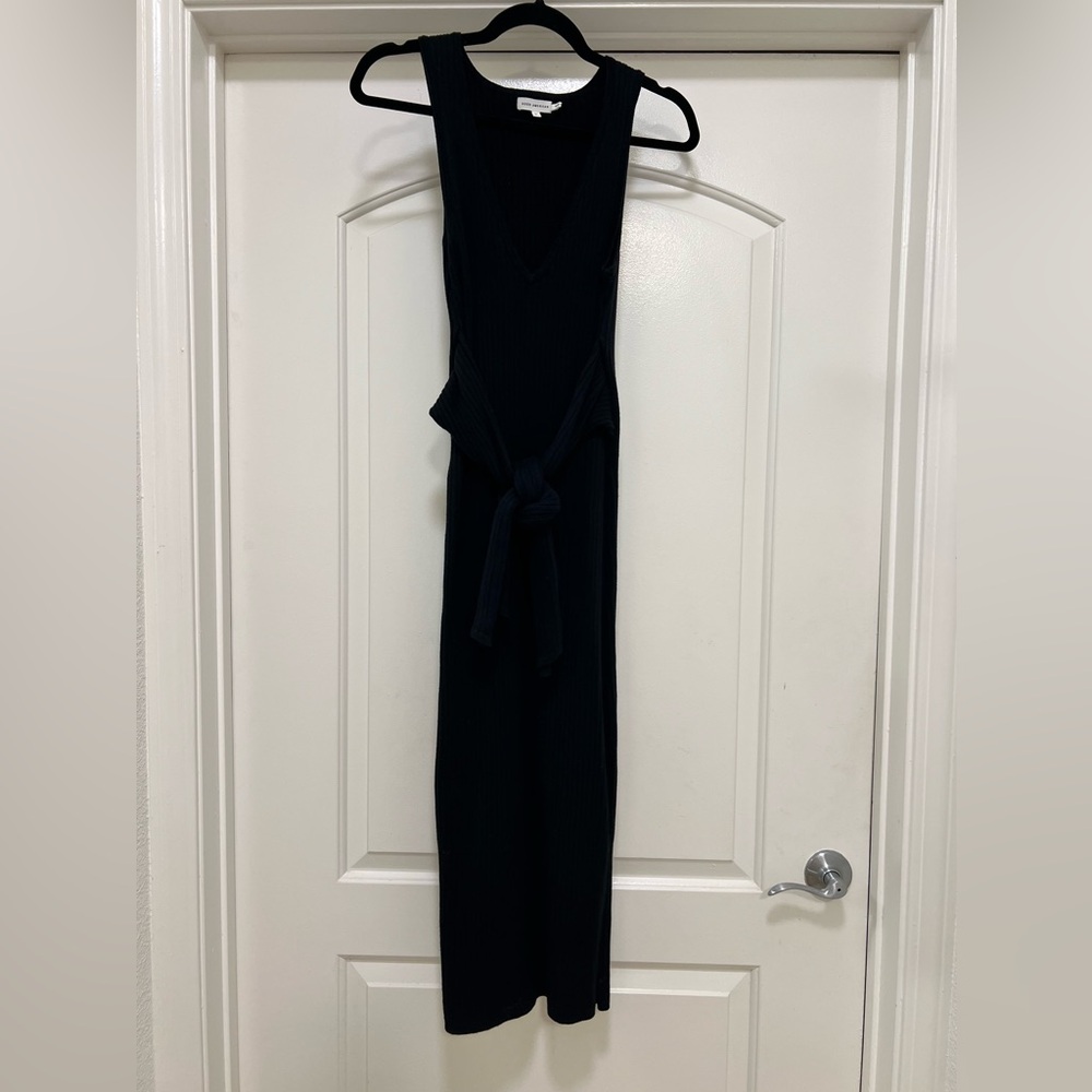 Good American Tie Waist  Ribbed Knit Sweater Dress - Picture 3 of 9